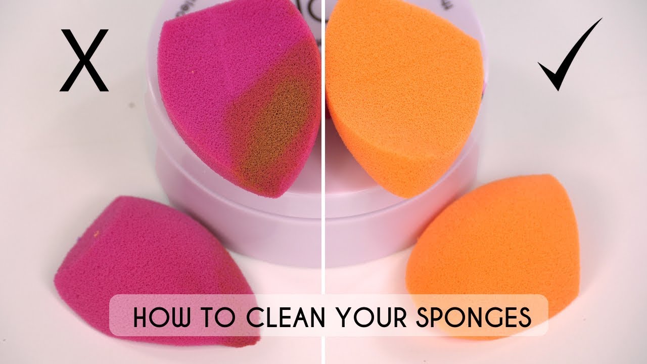 How do i clean makeup sponges​