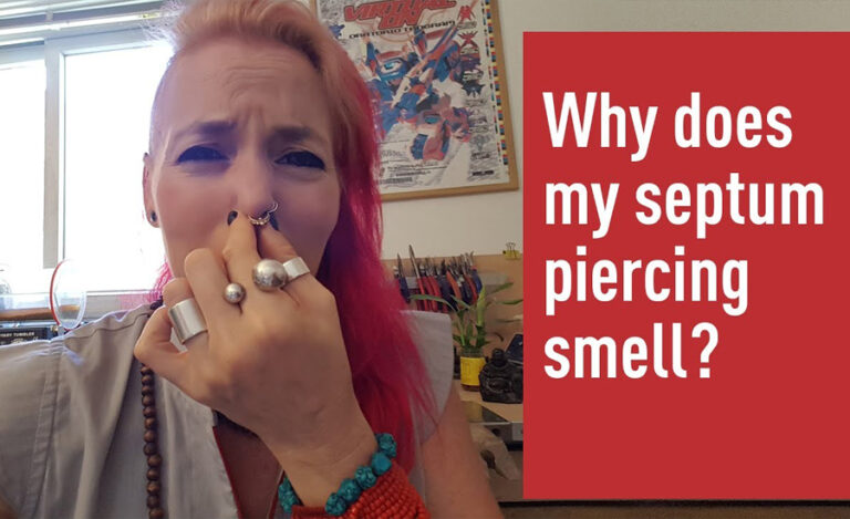 Why does my nostril piercing smell?